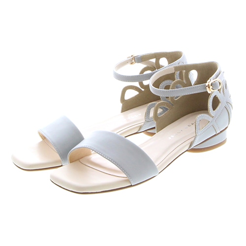 ★SALE★フラワーカットワークフラットサンダル/204-32658