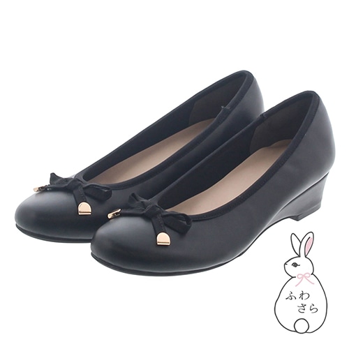 ウエッジヒールバレエパンプス<ふわさら>/204-52811