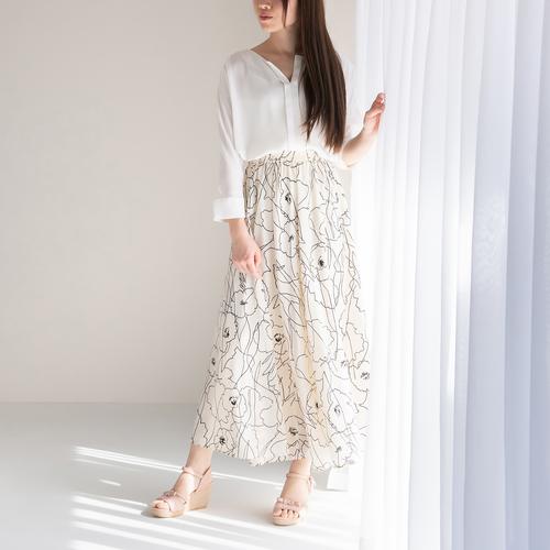 ビジューリボンウェッジサンダル