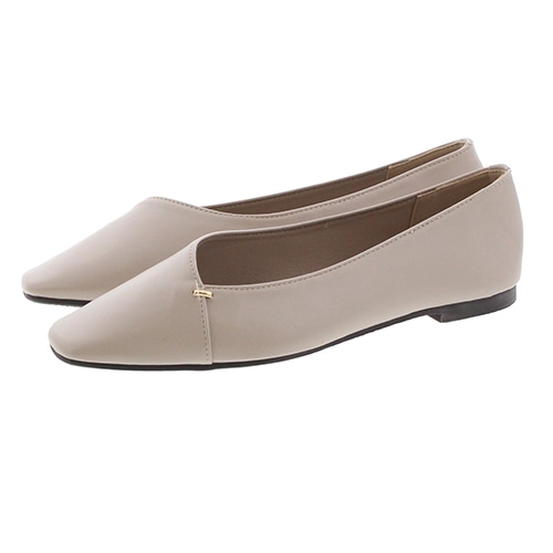 【JB selection】アシンメトリーカットフラットパンプス