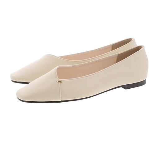 【JB selection】アシンメトリーカットフラットパンプス