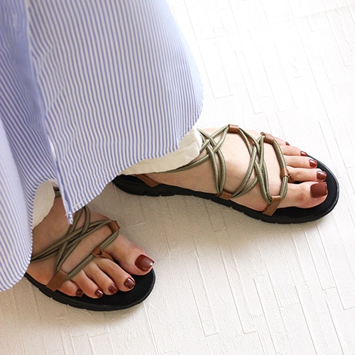 ★SALE★コードラインフラットサンダル/211-30202