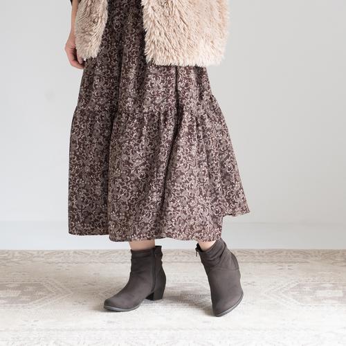 スエードルーズショートブーツ