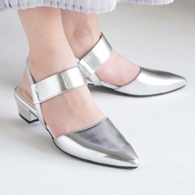 ストレッチバックベルトパンプス/125-52109