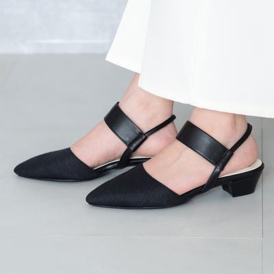 ストレッチバックベルトパンプス/125-52109