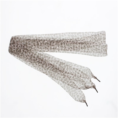 オーガンジーリボンシューレース　レオパード柄