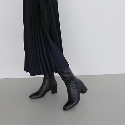 ストレッチ5cmヒールロングブーツ <ふわさら>/204-22939