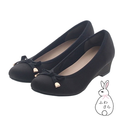 ウエッジヒールバレエパンプス<ふわさら>/204-52811