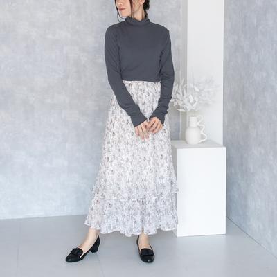 【あったか仕様】フラットリボンローファーパンプス