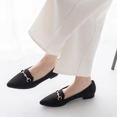 【あったか仕様】フラワービットローファーフラットパンプス