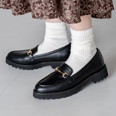 トラックソールビットローファー