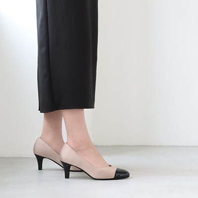 2WAYダブルリボンヒールパンプス<ふわさら>/204-62841(25.0cm