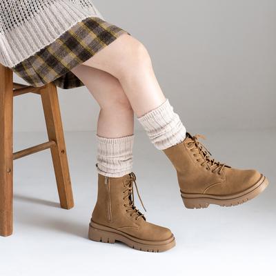 トラックソールレースアップショートブーツ