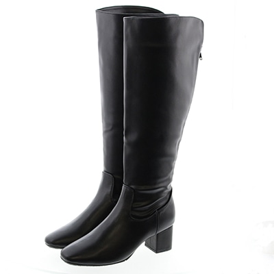 バックファスナーロングブーツ