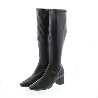 スクエアトゥロングストレッチブーツ