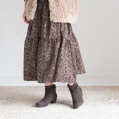 スエードルーズショートブーツ