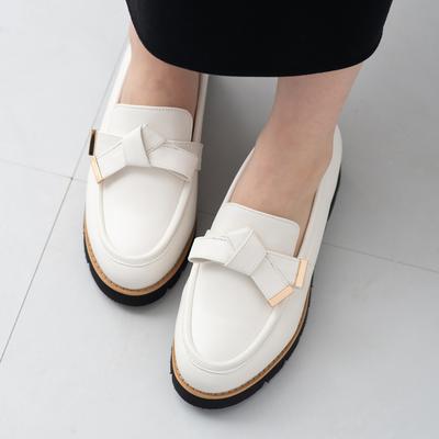 トラックソールノットリボンローファー/215-51147