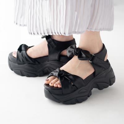2WAYソフトリボンストラップ厚底スポーツサンダル/215-53160