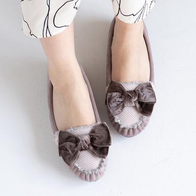 インナーファーベルベットリボンモカシン