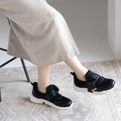 【ハンズフリー】ノットリボン２WAYスリッポンスニーカー