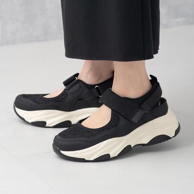 ゴムストラップレースメッシュスニーカー/217-51343