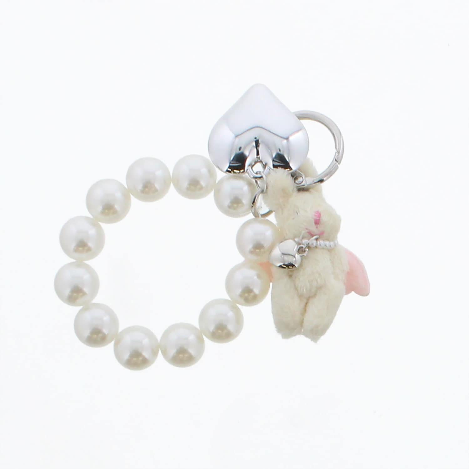 パールハートアニマルチャーム(M ホワイト): アクセサリー | ジェリー