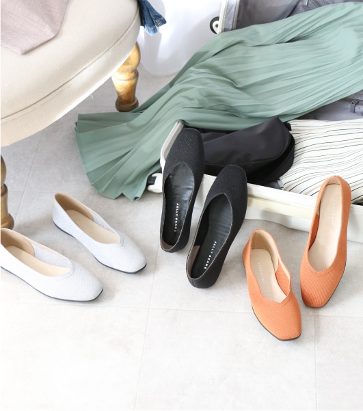 Summer Collection ◆HISコラボ◆ストレッチニットフラットシューズ
