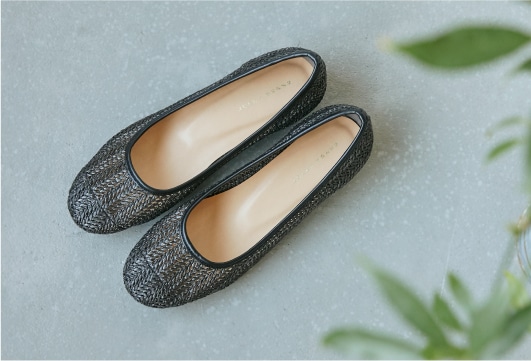 Summer Collection メッシュラウンドトゥフラットシューズ