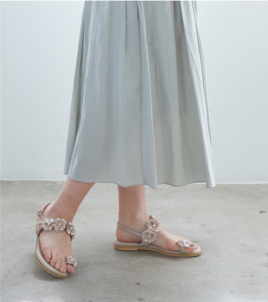 Summer Collection クロッシェレースフラワーフラットサンダル