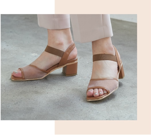 Summer Collection シアーゴムストラップサンダル