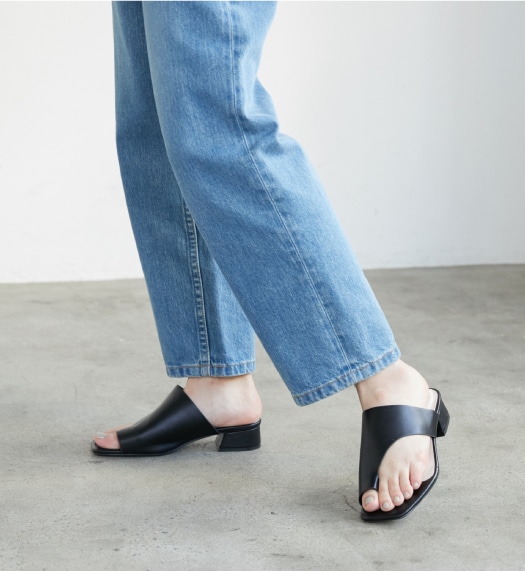 Summer Collection アシンメトリーカットトングサンダル