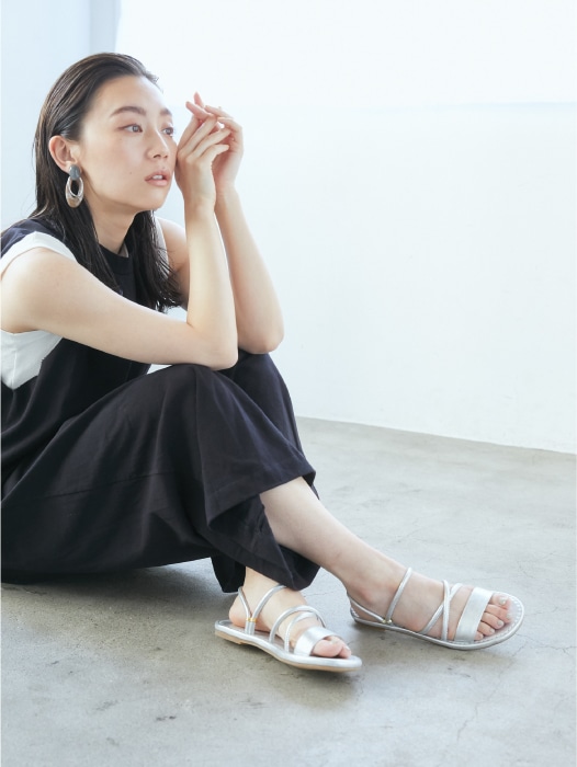Summer Collection ナローストラップフラットサンダル