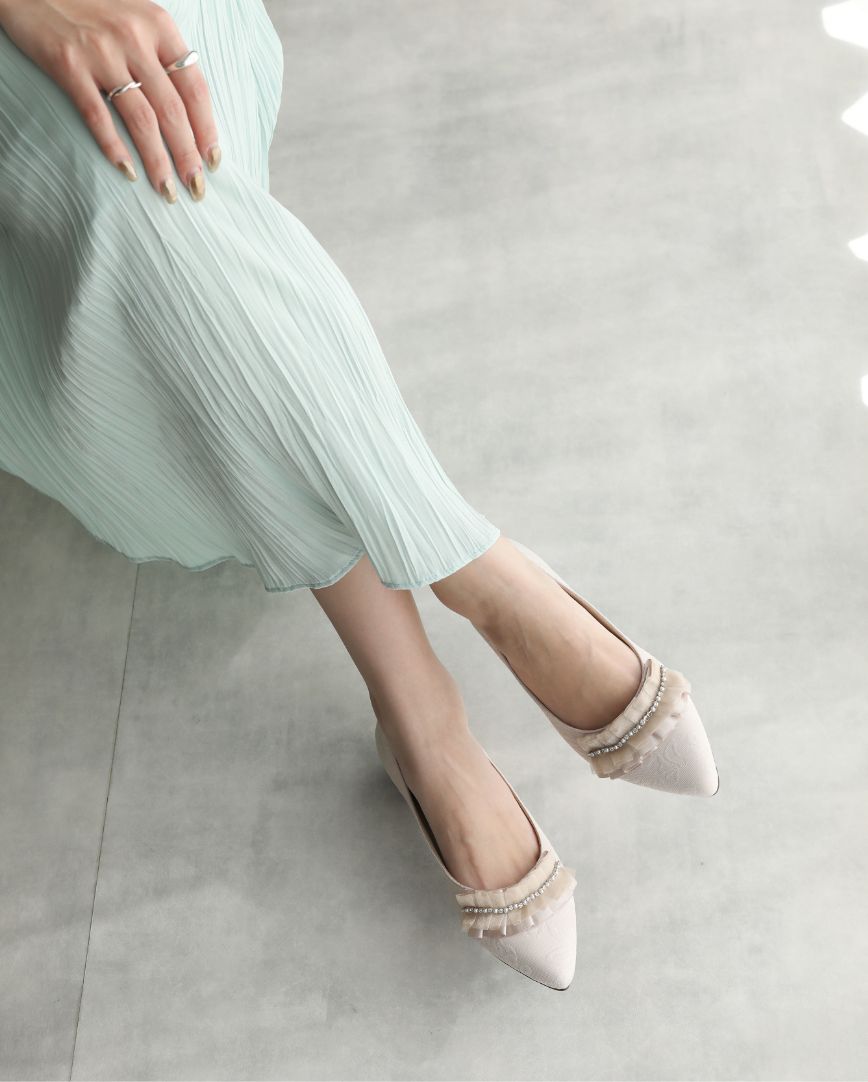 up1 Pleated Frill Pumps メインイメージ