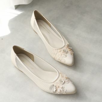 up2 Lace Flower Toe Sheer Pumps C[W